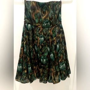Alice + Olivia strapless patterned mini dress